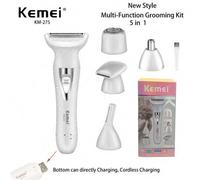 Shein Nuevo removedor de vello portátil para dama Afeitadora eléctrica multifunción 5 en 1 para eliminación de vello facial e íntimo sin dolor. Removedor de