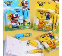 Shein Nuevo set de diario y bolígrafo con diseño de Pokémon lindo y de dibujos animados para estudiantes