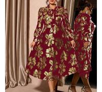 Shein Nuevo vestido negro casual y cómodo para señoritas, vestido versátil de talla grande adecuado para primavera, otoño e invierno