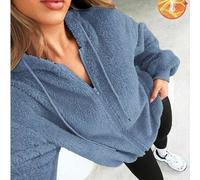 Shein Nuevos estilos de otoño/invierno, chaqueta de felpa estilo sudadera con capucha y cordón, chaqueta, abrigos mujer de invierno, plumífero mujer, anorak