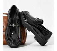 Shein Nuevos mocasines de estilo británico para hombres, con diseño de lujo y sensación de alta gama a precio asequible. Zapatos de vestir de cuero con punt