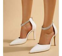 Shein Nuevos zapatos de tacón alto sexy de punta estrecha y vamp bajo para mujer, colección primavera/verano 2024 para el Día de San Valentín