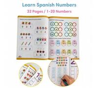 Shein Números en español (Edición en español) Hojas de actividades Cuaderno de ejercicios Preescolar, Kindergarten, Números del 1 al 20, ESL, Materiales de