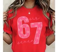 Shein Oferta especial por tiempo limitado en productos nuevos: ¡quedan pocas unidades! ¡Aprovecha esta ganga! La camiseta de manga corta con estampado de 67