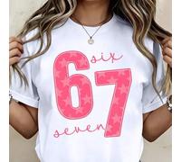 Shein Oferta especial por tiempo limitado en productos nuevos: ¡quedan pocas unidades! ¡Aprovecha esta ganga! La camiseta de manga corta con estampado de 67