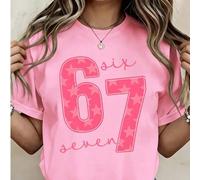 Shein Oferta especial por tiempo limitado en productos nuevos: ¡quedan pocas unidades! ¡Aprovecha esta ganga! La camiseta de manga corta con estampado de 67