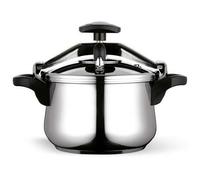 Shein Olla a presión clásica rápida, hecha de acero inoxidable 18/10, apta para todo tipo de cocinas, totalmente inductiva, base difusora térmica IMPAKSTEEL