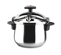Shein Olla a presión rápida Star Bombeada, fácil de usar, acero inoxidable 18/10, apta para todo tipo de cocinas, incluida la de inducción, fondo difusor té