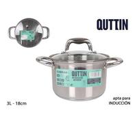 Shein Olla De Acero Apta Para Inducción 18Cm Con Tapa Colección New Caesar Diseño Funcional y Fácil de Limpiar | Olla de Acero con Tapa Ajustada y Hermética