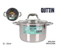 Shein Olla De Acero Apta Para Inducción 22Cm Con Tapa Colección New Caesar Diseño Funcional y Fácil de Limpiar | Olla de Acero con Tapa Ajustada y Hermética