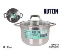Shein Olla De Acero Apta Para Inducción 24Cm Con Tapa Colección New Caesar Diseño Funcional y Fácil de Limpiar | Olla de Acero con Tapa Ajustada y Hermética