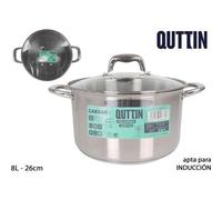 Shein Olla De Acero Apta Para Inducción 26Cm /8L /0.8Mm Con Tapa Colección New Caesar Diseño Funcional y Fácil de Limpiar | Olla de Acero con Tapa Ajustada