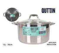 Shein Olla De Acero Apta Para Inducción 30Cm Con Tapa Colección New Caesar Diseño Funcional y Fácil de Limpiar | Olla de Acero con Tapa Ajustada y Hermética