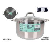Shein Olla De Acero Apta Para Inducción 32Cm Con Tapa Colección New Caesar Diseño Funcional y Fácil de Limpiar | Olla de Acero con Tapa Ajustada y Hermética