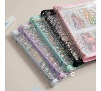 Shein Organizador de anillas con cierre de láser A5, recambio para diario, álbum de fotos de Ãdolos K-pop, artÃculos de papelerÃa kawaii