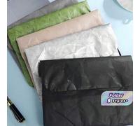 Shein Organizador de documentos impermeable de Tyvek con cierre magnético, bolsa portátil para almacenar exámenes, recibos, documentos de negocios y soporte