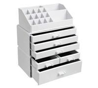 Shein Organizador de Maquillaje Acrílico Grande, Caja de Cosméticos Apilable con 6 Cajones, para Paleta, Cepillo, Base de Maquillaje, Lápiz Labial, Esmalte