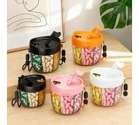 Shein Organizador de pastillas portátil de 7 días, estuche para vitaminas de gran capacidad, opciones de varios colores, diseño de boca ancha, conveniente p