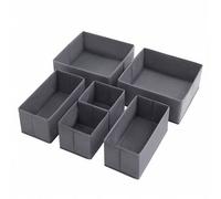 Shein Organizadores Cajones, Separadores de Cajones, Juego de 6, Cajas Almacenaje de Tela Plegables para Calcetines, Ropa Interior, Sostenes, Corbatas, Bufa