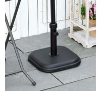 Shein Outsunny Base de Sombrilla de Jardín Peso 11 kg Soporte para Parasol de Cemento para Mástil de Ø32-38 mm para Terraza Patio Exterior 36x36x31 cm Negro