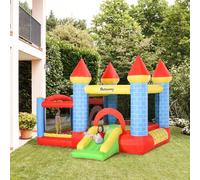 Shein Outsunny Castillo Hinchable para Niños con Tobogán Cama de Salto Inflador y Bolsa de Transporte para Interior y Exterior 280x260x210 cm Multicolor