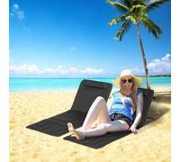 Shein Outsunny Conjunto de 2 Esterillas de Playa Plegable Esterillas con Respaldo Reclinable y 5 Niveles Reposacabezas y Bolsa de Transporte 134x48x33-43 cm