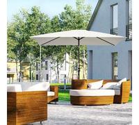 Shein Outsunny Parasol de Aluminio 200x300x253 cm Sombrilla Rectangular de Jardín Inclinable con Manivela y Poste Desmontable Anti-UV para Terraza Piscina P