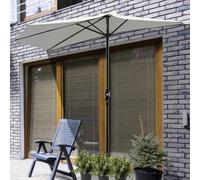 Shein Outsunny Sombrilla 269x138x236 cm Parasol de Jardín con Manivela y Forma Semicircular para Exterior Terraza Patio Piscina