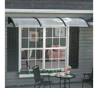 Shein Outsunny Tejadillo de Protección Marquesina Exterior para Puertas y Ventanas contra Sol y Lluvia con Soporte de PP Policarbonato