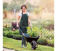 Shein Outsunny Vallas de Jardín Exterior de 4 Paneles 88x110 cm Vallas de Jardín Metálicas Vallas Decorativas con Ángulo Ajustable para Patio Terraza Negro