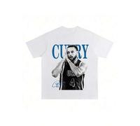 Shein Oversized Basketball Star Curry Signature Moves Graphic T-Shirt Fashion Street Wear Breathable Sports Cotton Tee