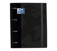 Shein Oxford, Archivador 4 Anillas, Tapa Extradura con Goma, Incluye Recambio Cuadrícula y Pizarra Extraíble, Tamaño A4+, Color Negro TOP CALIDAD GARANTIZAD