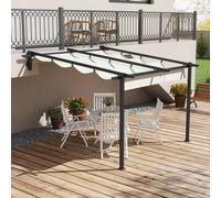 Shein Pabellón 3 x 3 m Pérgola resistente al viento, techo de patio con techo ajustable, ideal para jardín y terraza, color crema