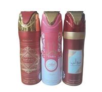 Shein PACK 3 UNIADES - DESODORANTES PARA MUJER - YARA CANDY , BADEE ROJO 200 ML , AMEERAT AL ARAB 200 ML - LATTAFA SET 3 UNI