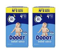 Shein Pack de 2 Bolsas de 58 Pañales suaves antifugas y ajuste cómodo hasta 12 horas de protección de Bebé Seco Extra Jumbo Talla 4 (116 pañales en total)