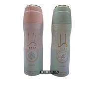 Shein Pack de 2 Unidades de Desodorante Yara: Rosa y Moi 400ml - Desodorantes femeninos floral, dulce y duradero - Spray corporal de mujer Yara: Rosa y Moi