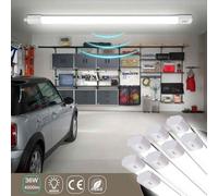 Shein Pack de 8 tubos LED con detector de movimiento 36W 120cm Plafón LED 4000lm Lámpara de sótano para taller garaje cocina
