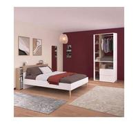 Shein Pack de Muebles Juveniles Essence Estilo Moderno en Color Blanco y Roble con Cama Cabecero Armario y Cómoda