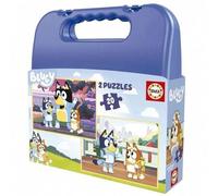 Shein Pack Puzzles Bluey en Maleta Infantil, Puzzles Bluey, 2 unidades, 20 x 20 piezas, Licencia 100% Oficial, Kiglam. Envios 24-48 horas