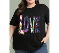Shein Palabras Floral Tamaño Regular Picnic Novedades Camisetas Superiores Unisex Suministros Cómodo Cómodo Nuevos Llegados Deportivo Carrera Maratón Ca