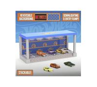 Shein Paladone Hot Wheels - Luz de garaje y exhibición - Producto oficial de Mattel, estuche iluminado con capacidad para 7 coches, fondo personalizable, re