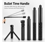 Shein Palos Selfie Invisible & Trípode con Mango Giratorio Bullet Time, Monopode Extensible [0.7M/1.2M/1.5M] con Tornillo de 1/4", Compatible con Insta360 X