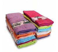 Shein Paños Cocina Rizo, 12 unidades ✅ Envíos 24/48h ✅ 100% Algodón, 50X45cm, Multicolor con Dibujo Bordado, Juego Trapos, Briebe, BRI-PC12B
