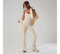 Shein Pantalón de yoga de cintura alta con ajuste acampanado, pantalón de entrenamiento activo, pantalón para pádel, tenis, pickleball, gimnasio y fitness