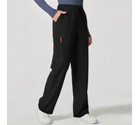 Shein Pantalón recto de talle con cordón y múltiples bolsillos de unicolor simple, pantalón de uniforme de enfermería