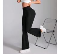 Shein Pantalones acampanados de yoga de talle alto Basic Life para elevar las caderas, dar forma al Body, control del abdomen, adelgazamiento y aumento de a