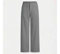 Shein Pantalones casuales de punto de unicolor con ajuste ceñido y pierna recta para niña preadolescente, pantalones para volver al colegio