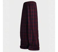Shein Pantalones casuales holgados de cuadros tejidos talla grande para hombre, otoño