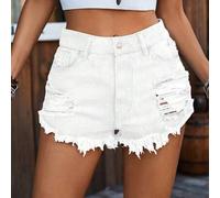 Shein Pantalones cortos de festival de música Y2K Mobula Sound# con cortes de moda, informales, sexy y elegantes, adecuados para vacaciones de verano y uso