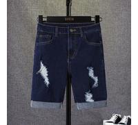 Shein Pantalones Cortos De Mezclilla Desteñidos Y Desgarrados Para Niños De Entre 9 Y 14 Años